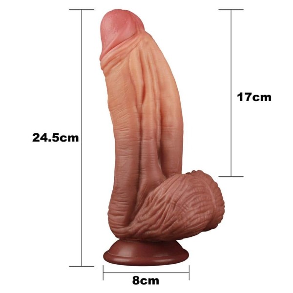 Ρεαλιστικό Dildo Lovetoy Dual-layered Nature Cock 24.5cm Καφέ Ρεαλιστικό Dildo Lovetoy Dual-layered Nature Cock 24.5cm Καφέ