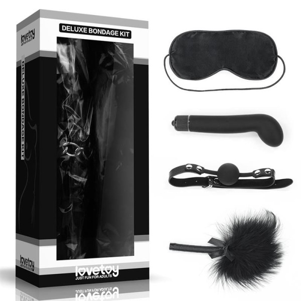 Deluxe Bondage Kit with G-Spot Vibrator Lovetoy Νο3 Black