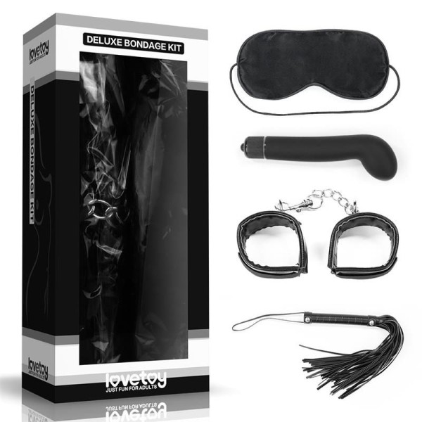 Deluxe Bondage Kit with G-Spot Vibrator Lovetoy Νο2 Black