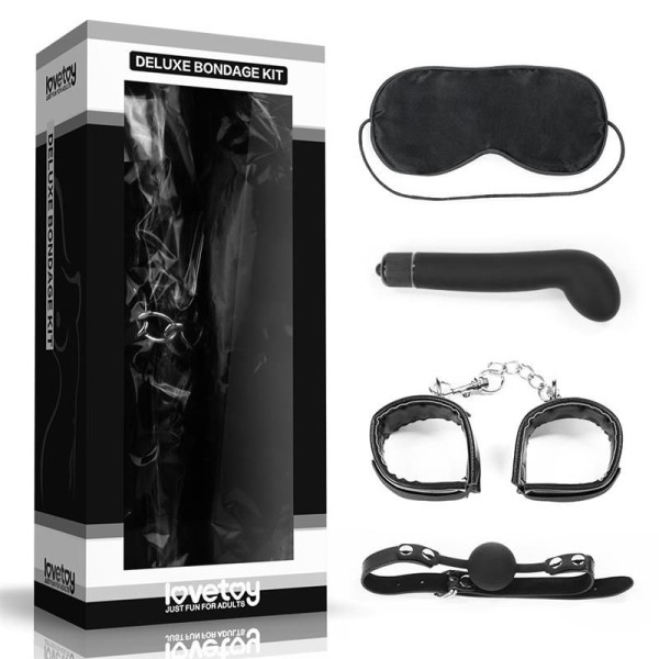 Deluxe Bondage Kit with G-Spot Vibrator Lovetoy Νο1 Black