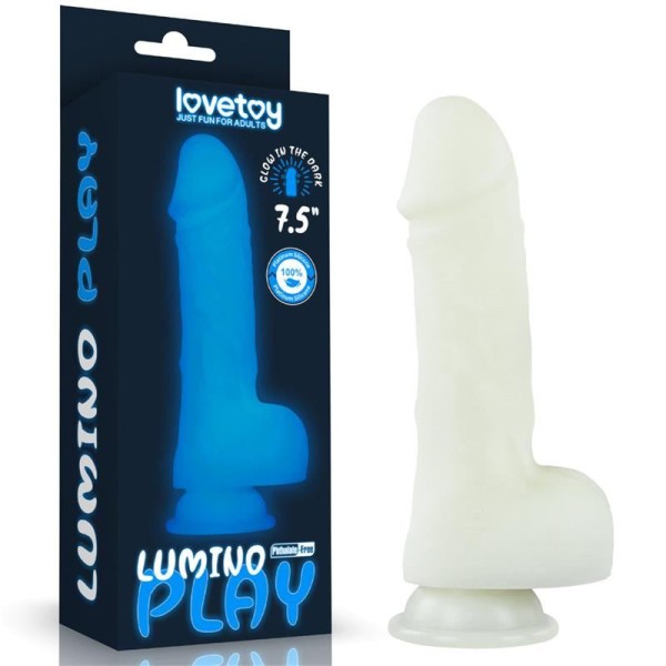 Jelly Dildo Lovetoy Lumino Play 19.3cm Διαφανές