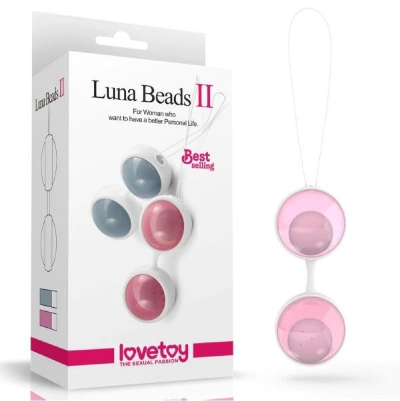 Κολπικές Μπάλες Lovetoy Luna Beads II Ροζ