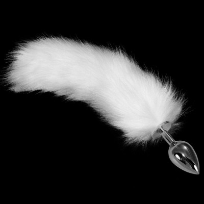 Butt Plug Lovetoy Anal Tail No2 White Butt Plug Lovetoy Anal Tail No2 White