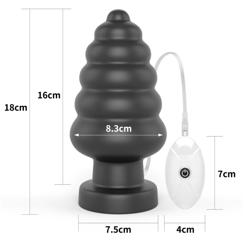 Vibrating Butt Plug King Sized Lovetoy Anal Cracker Black Vibrating Butt Plug King Sized Lovetoy Anal Cracker Black