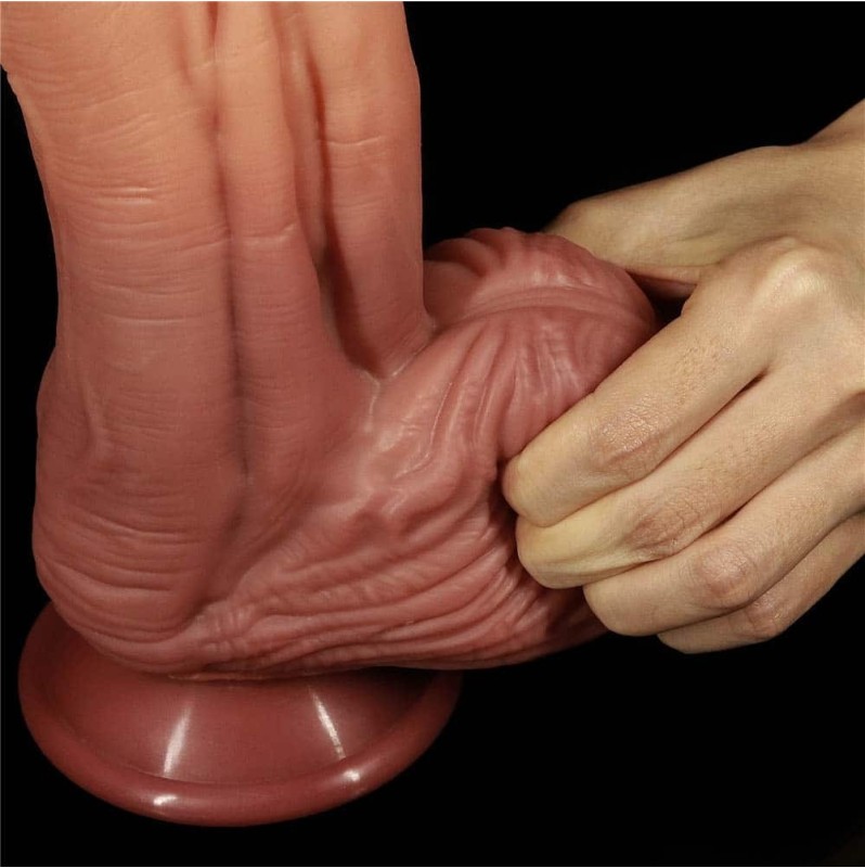 Ρεαλιστικό Dildo Lovetoy Dual-layered Nature Cock 24.5cm Καφέ