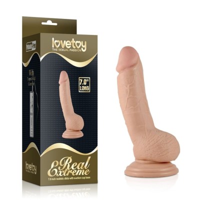Realistic Vibrator Lovetoy Real Extreme 18cm Nude Realistic Vibrator Lovetoy Real Extreme 18cm Nude