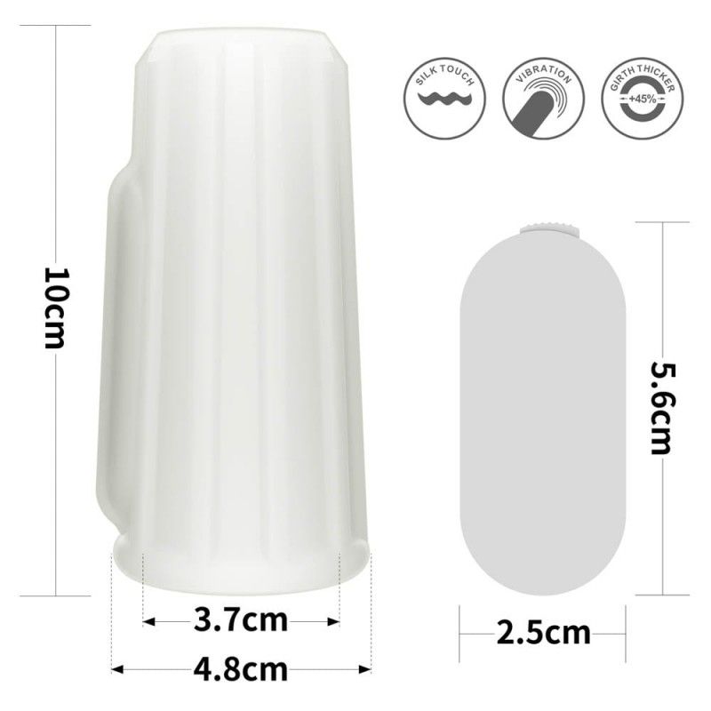 Δαχτυλίδι Πέους με Δόνηση Spiral Knights III Λευκό