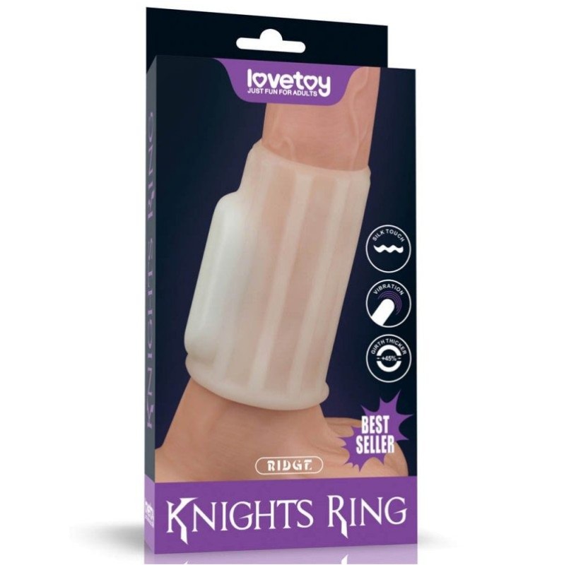 Δαχτυλίδι Πέους με Δόνηση Spiral Knights III Λευκό
