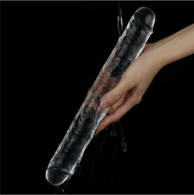 Double Jelly Dildo Lovetoy Flawless 30cm Clear