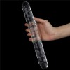 Διπλό Jelly Dildo Lovetoy Flawless Clear 30cm Διαφανές