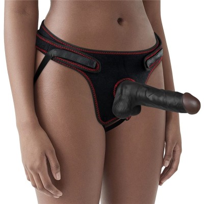 Easy Strap-On Set with Dildo Lovetoy 20cm Black Easy Strap-On Set with Dildo Lovetoy 20cm Black