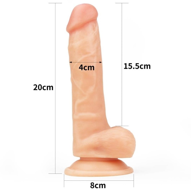 Γυναικείο Strap-On Σετ με Dildo Easy Lovetoy 20cm Μπεζ