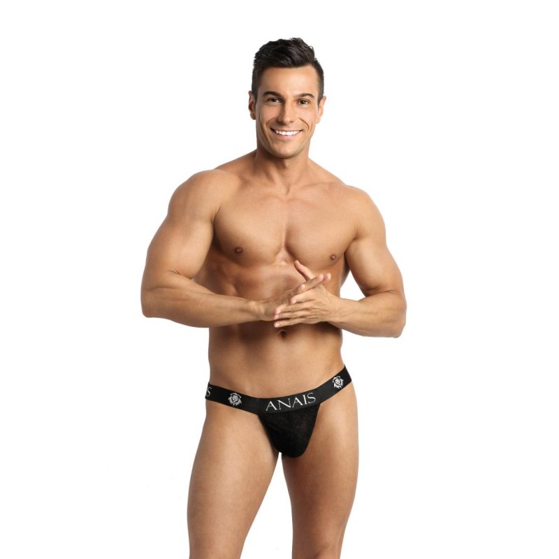 Mens Jockstrap ANAIS with Stamps Black