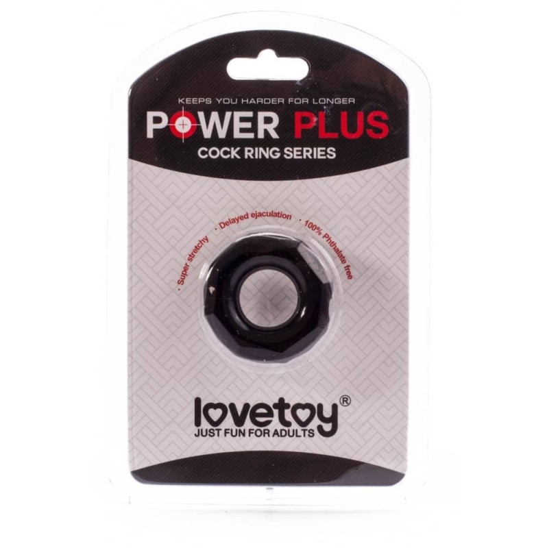 Cock Ring Lovetoy Power Plus 4 Black