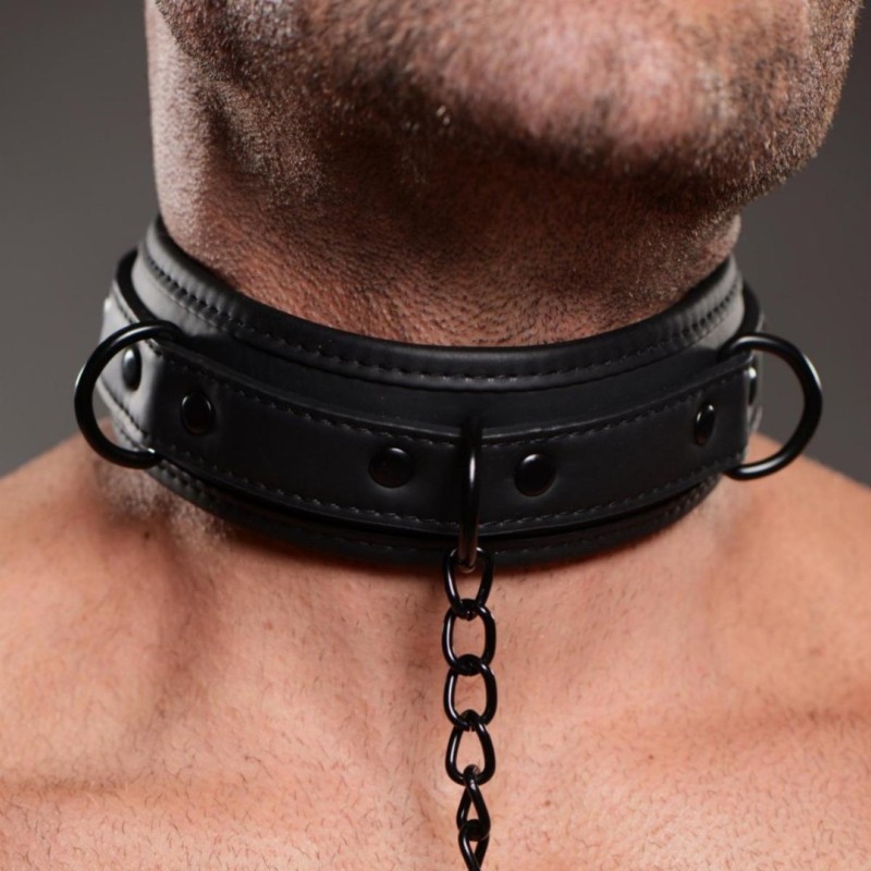 Collared Temptress Necklace with Nipple Clamps Master Series Black Master Series Collared Temptress Necklace with Nipple Clamps Master Series Black Collars