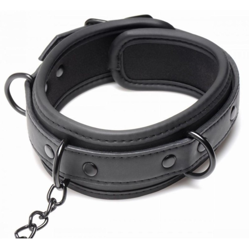 Collared Temptress Necklace with Nipple Clamps Master Series Black Master Series Collared Temptress Necklace with Nipple Clamps Master Series Black Collars