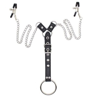 Nipple Clamps and Cock Ring Set Ohmama