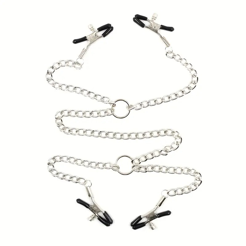 Σφιγκτήρες Θηλών και Αιδοίου Love Market Ασημί