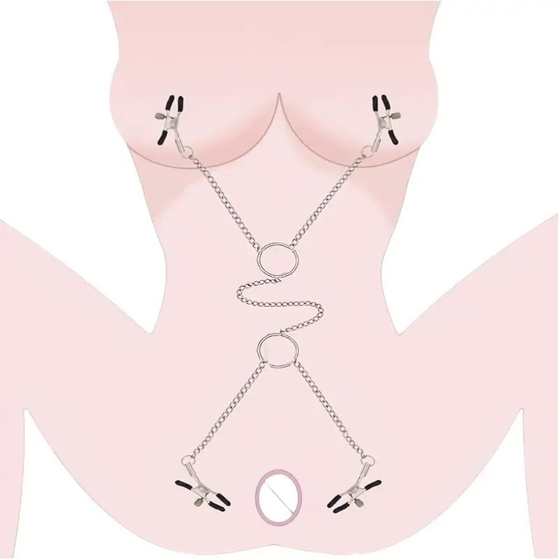 Nipple and Labia Clamps Love Market Silver