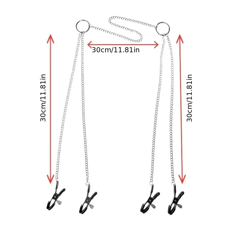 Σφιγκτήρες Θηλών και Αιδοίου Love Market Ασημί
