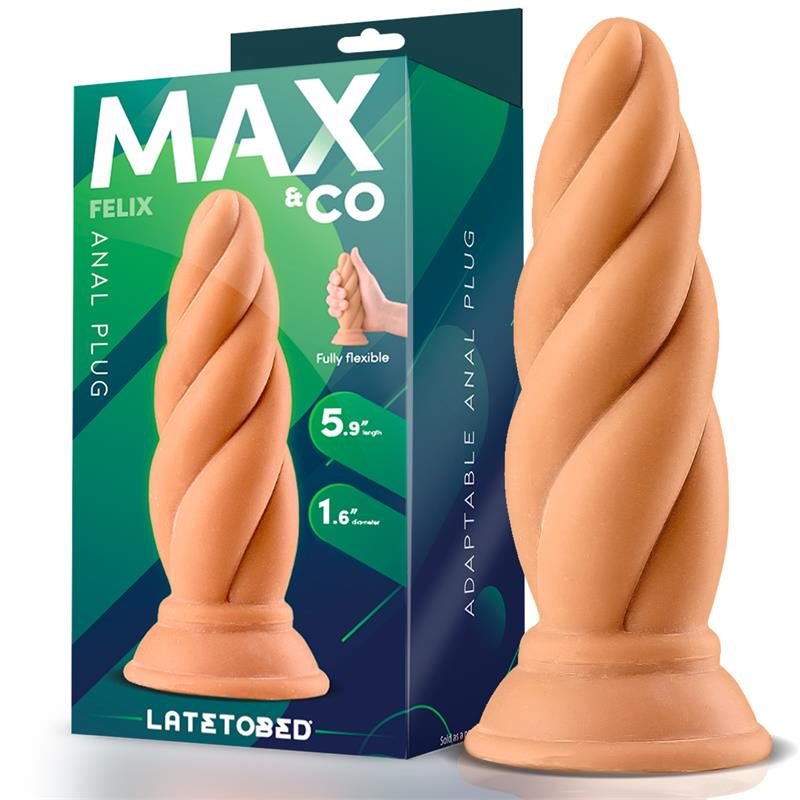 Max & Co Πρωκτική Σφήνα Max & Co Felix 15cm Μπεζ Σφήνες χωρίς δόνηση