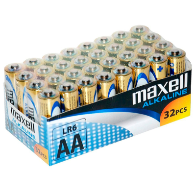 Batteries Maxell Alkaline AA LR6 32pcs Batteries Maxell Alkaline AA LR6 32pcs