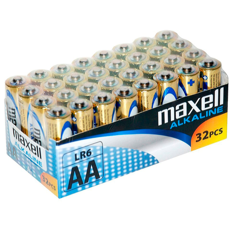 Batteries Maxell Alkaline AA LR6 32pcs