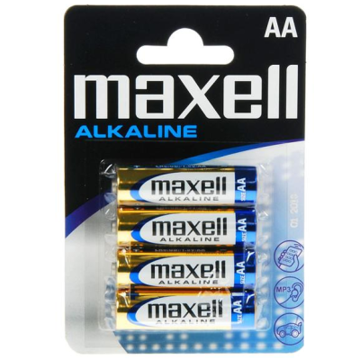 Batteries Maxell Alkaline AA LR6 4pcs Batteries Maxell Alkaline AA LR6 4pcs