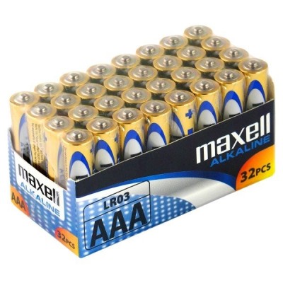 Batteries Maxell Alkaline AAA 32pcs Batteries Maxell Alkaline AAA 32pcs