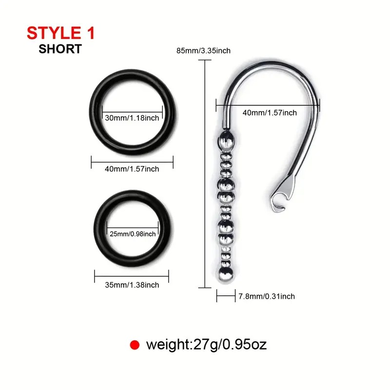 Love Market Penis Plug with Silicone Ring BDSM
