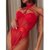 Body with Suspenders and Choker Modern Ocean Red