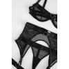 3 Piece Fishnet Set Katya Modern Ocean Black Modern Ocean 3 Piece Fishnet Set Katya Modern Ocean Black Underwear Set