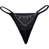 Sexy Metal Chain Thong Modern Ocean Black