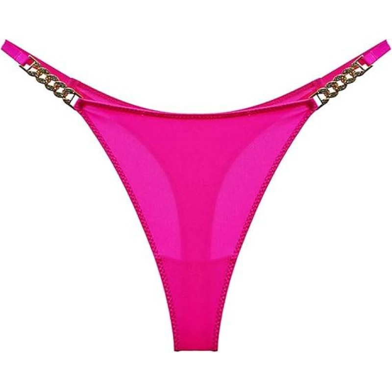 Thong with Strass Chain Modern Ocean Fuschia