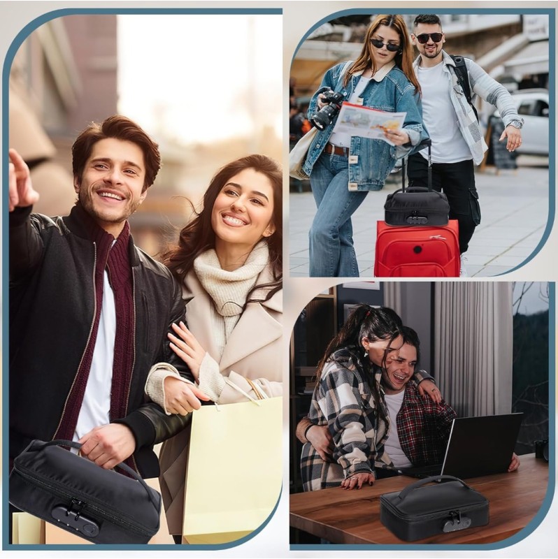 Lockable Sex Toy Storage Bag Black