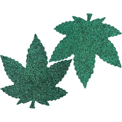 Nipple Stickers Modern Ocean Cannabis Leaf Green Nipple Stickers Modern Ocean Cannabis Leaf Green