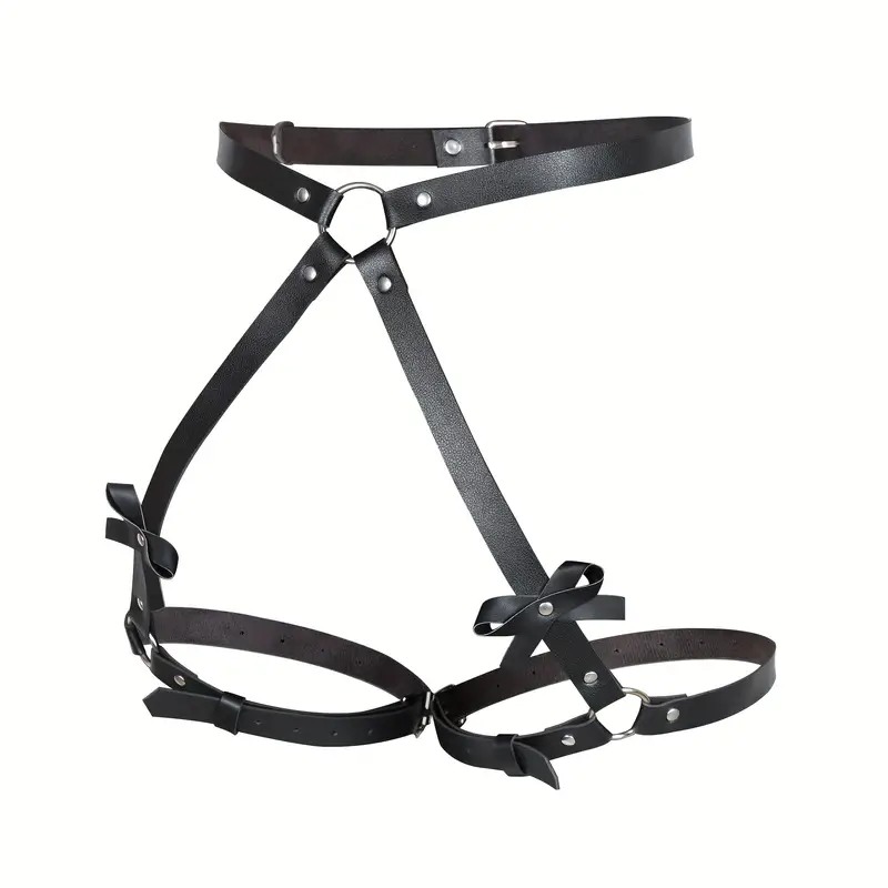 Love Market Harness Garter Belt with Bows Black Harnesses