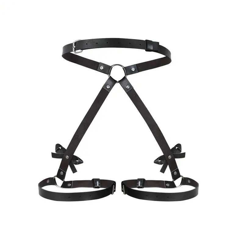 Love Market Harness Garter Belt with Bows Black Harnesses