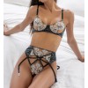 Modern Ocean 3 Piece Leather Set with Suspenders Modern Ocean Black Underwear Set