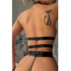 3 Piece Set with Suspenders Lolita Modern Ocean Black Modern Ocean 3 Piece Set with Suspenders Lolita Modern Ocean Black Underwear Set