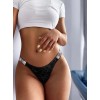 Lace Thong Love Secret Modern Ocean Black Modern Ocean Lace Thong Love Secret Modern Ocean Black Strings