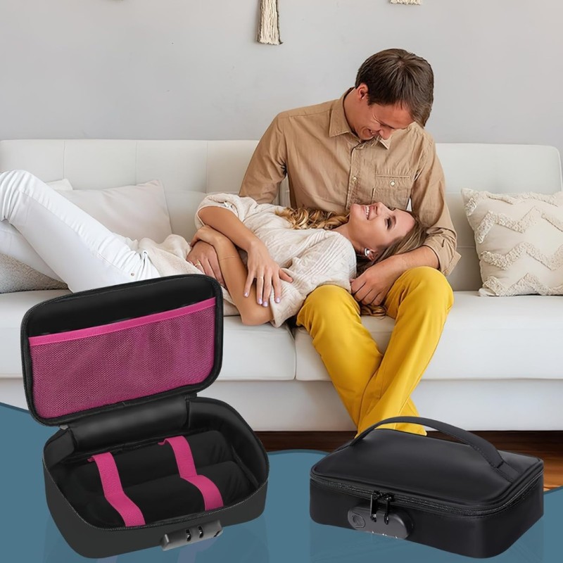 Love Market Lockable Sex Toy Storage Bag Black Storage Bags
