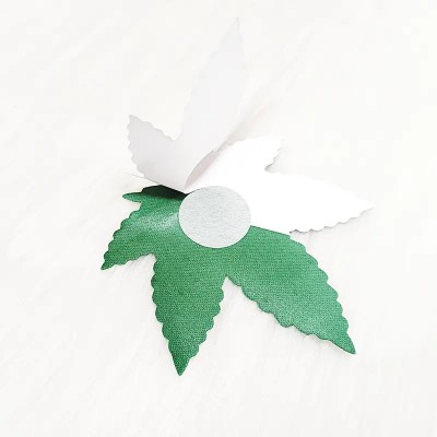 Nipple Stickers Modern Ocean Cannabis Leaf Green Nipple Stickers Modern Ocean Cannabis Leaf Green