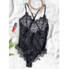 Embroidered Lace Body Modern Ocean Black