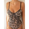 Embroidered Snake Body Modern Ocean Black