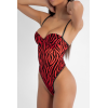 Embroidered Tiger Body Modern Ocean Red