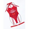 Body with Suspenders and Choker Modern Ocean Red Body with Suspenders and Choker Modern Ocean Red