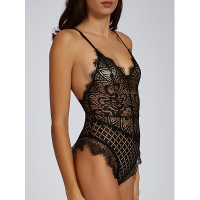 Embroidered Lace Body Modern Ocean Black Embroidered Lace Body Modern Ocean Black