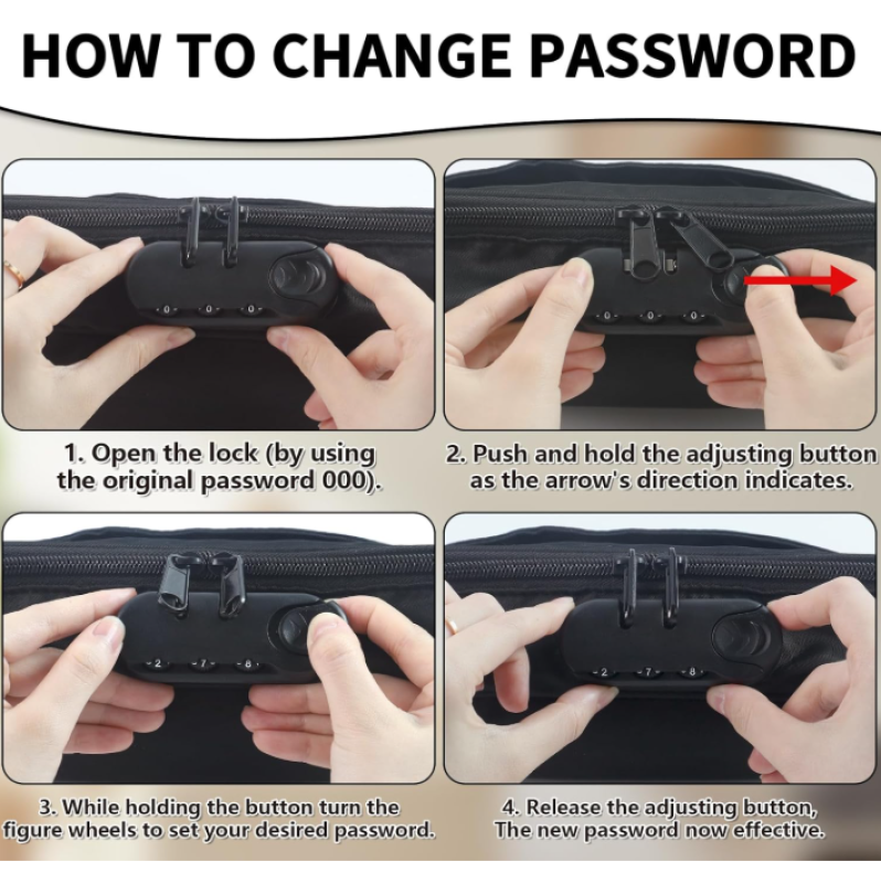 Lockable Sex Toy Storage Bag Black