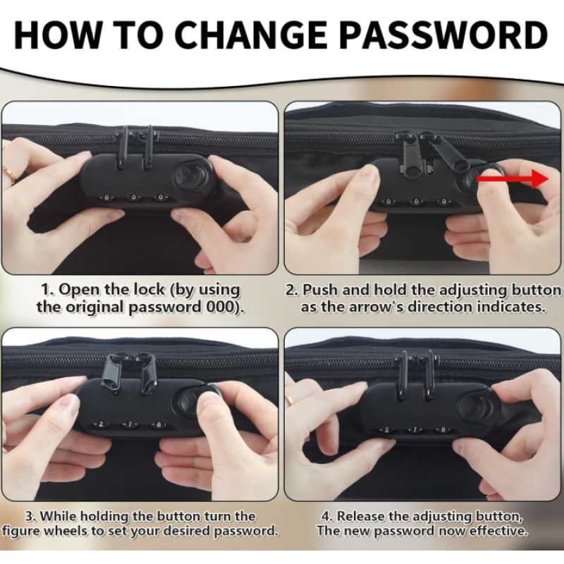 Lockable Sex Toy Storage Bag Black